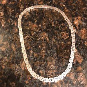 Solid Silver chunky necklace